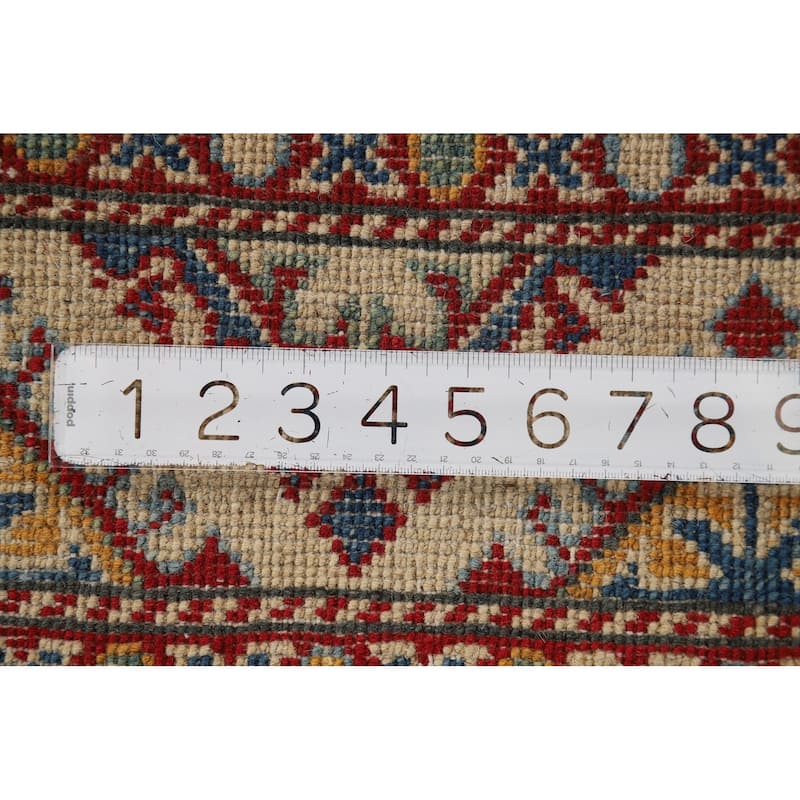 Kazak Foyer Rug Wool Hand-Knotted Wool Carpet - 2'10" x 4'3"