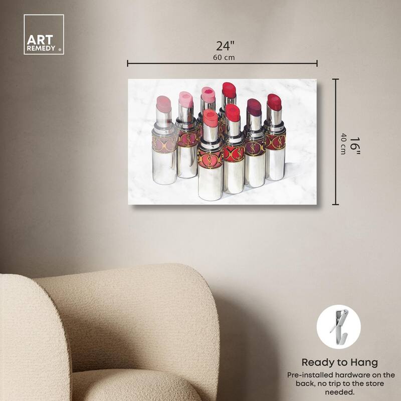 Doll Memories - Lipsticks 22 Acrylic by Art Remedy, Ready to Hang