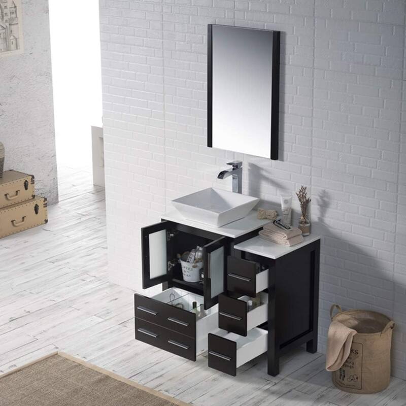 Blossom Sydney 36" Bathroom Vanity with Side Storage Cabinet & Mirror