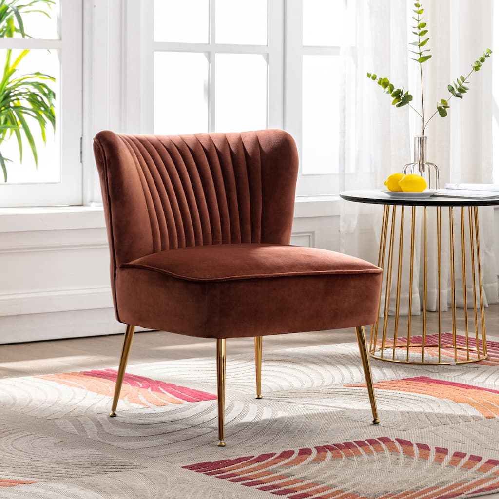 Heaven Contemporary Velvet Upholstered Accent Chair