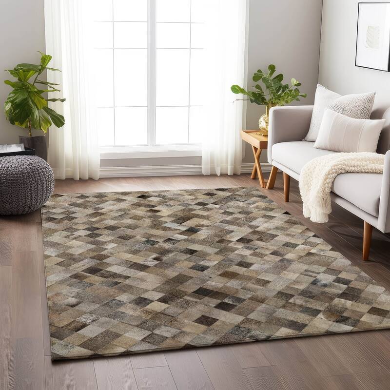 Premium Washable Super Soft Faux Cowhide Mayfield Rug - Gray - 3' x 5' - Rectangle