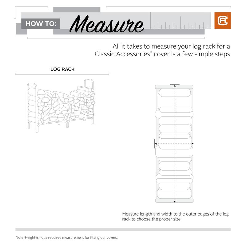 Classic Accessories Veranda Water-Resistant 12 Foot Log Rack Cover