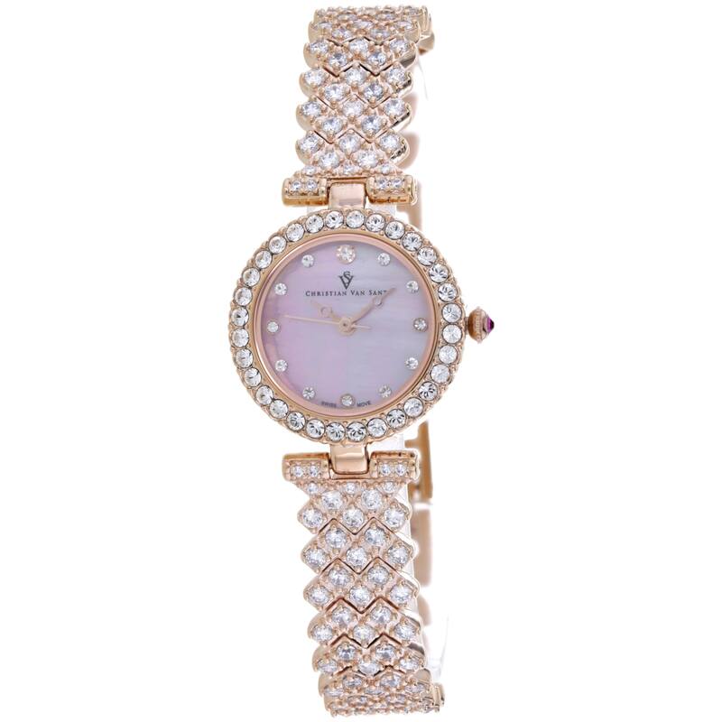 Christian Van Sant Women's Romana Pink Dial Watch - CV2954 - One Size