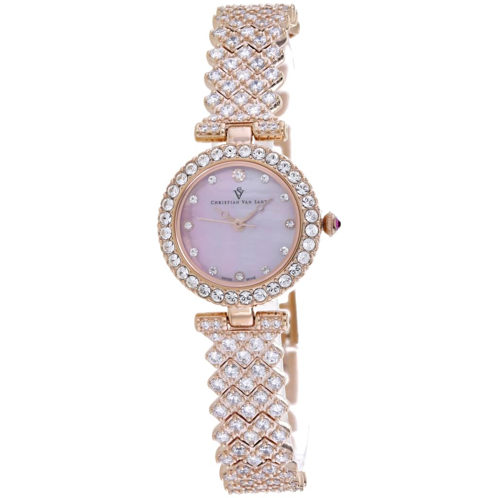 Christian Van Sant Women's Romana Pink Dial Watch - CV2954 - One Size