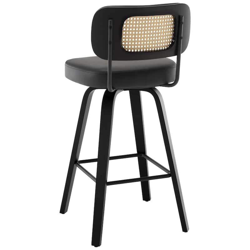 26"/29" Swivel Counter/Bar Stools with Black Bentwood Legs