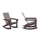 Laguna Modern Weather-Resistant Rocking Chairs (Set of 2) - Dark Brown