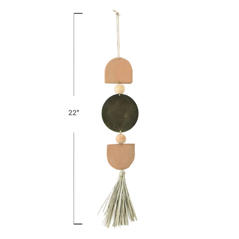 Metal & Terracotta Hanging Ornament