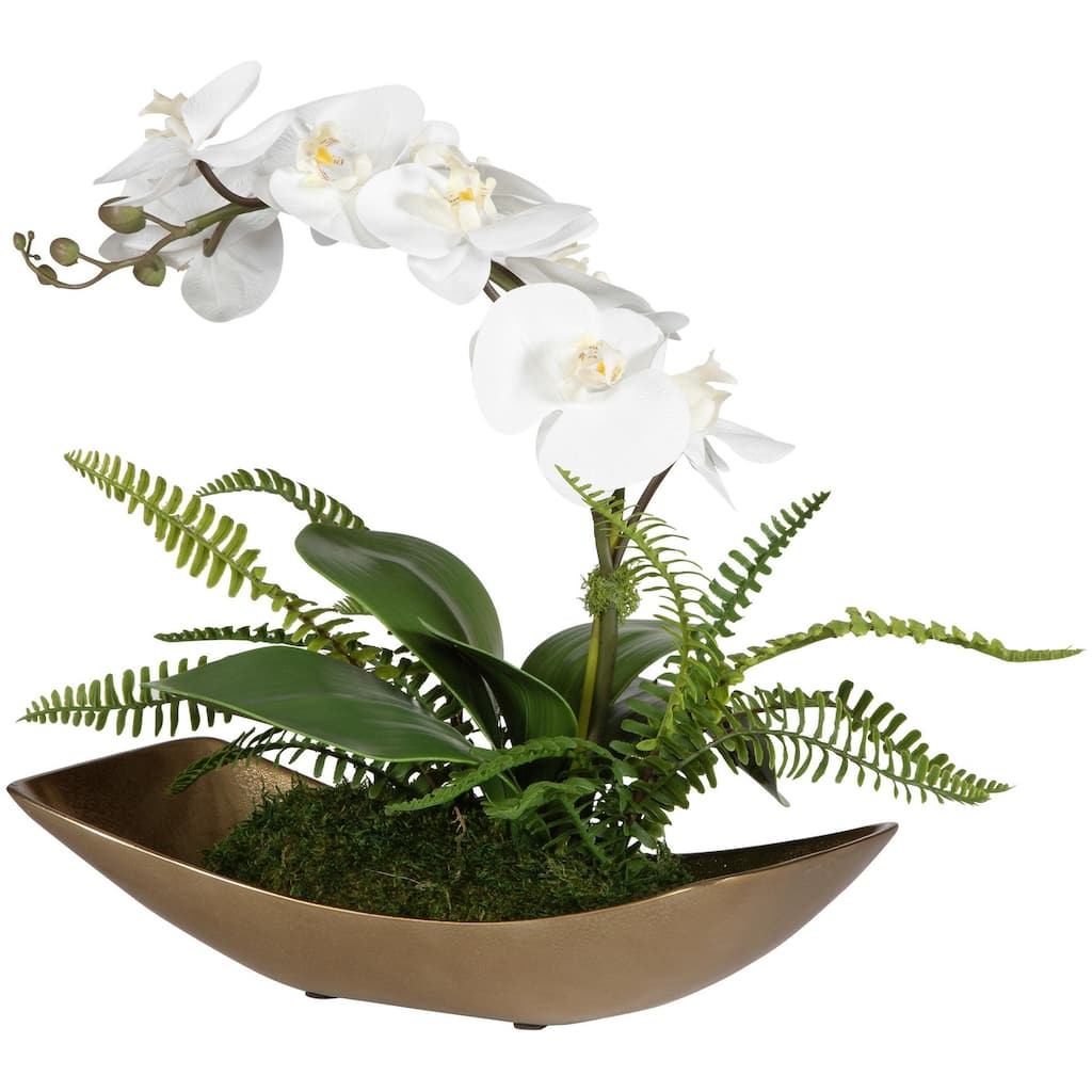 Uttermost 60207 Transcend 16" Tall Aluminum Faux Flora Planter