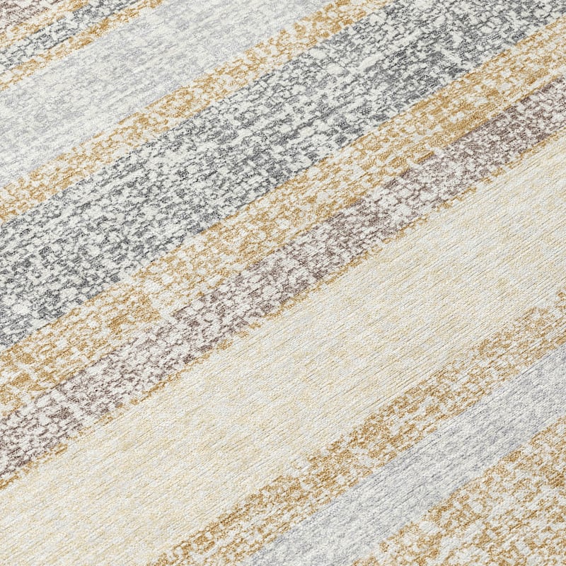 HomeRoots Striped Transitional Rectangle Outdoor Rug