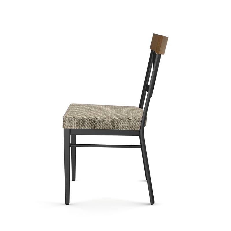 Amisco Clark Dining Chair with Solid Wood Accent and Metal Legs