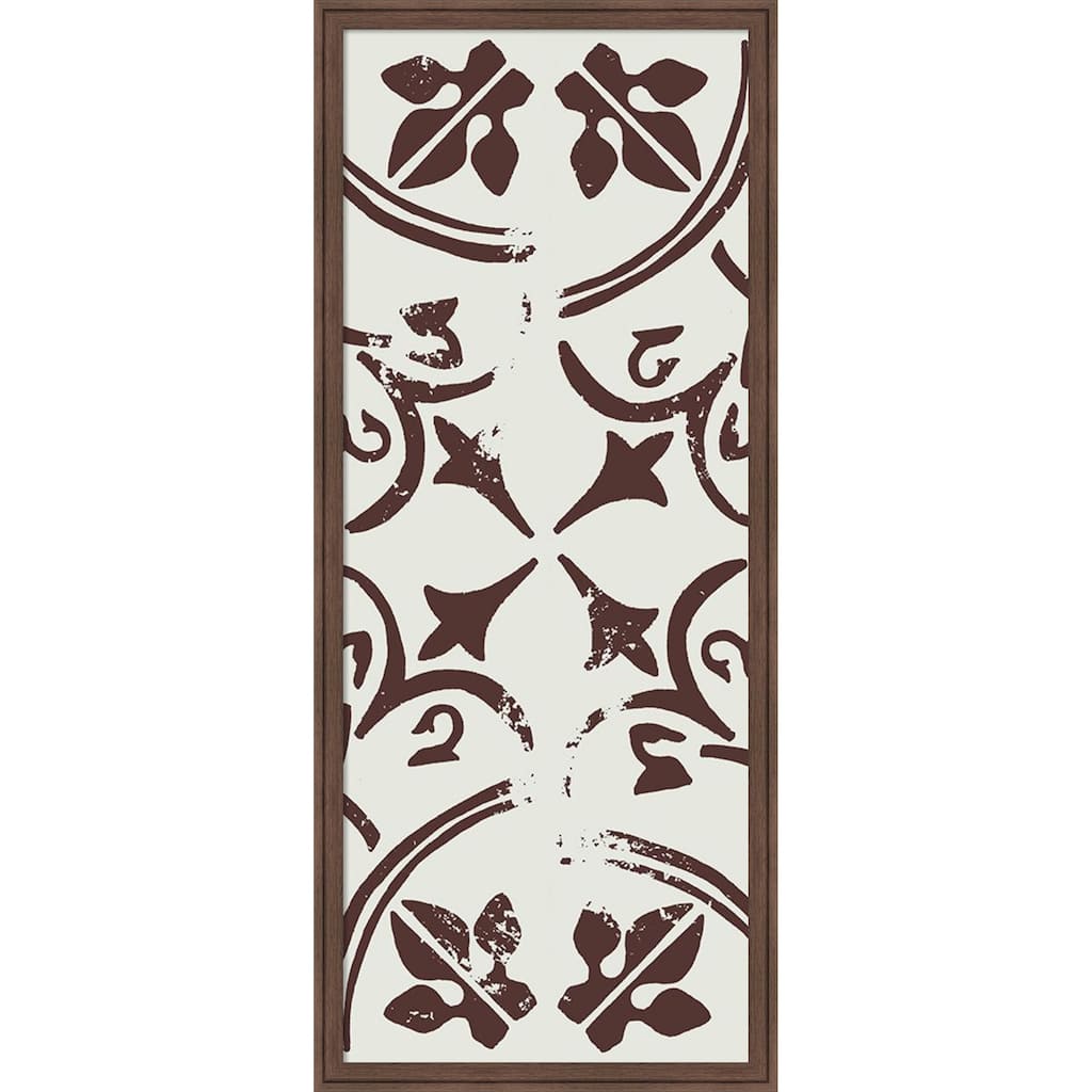 Amanti Art Framed Fabric Pinboard Custom Ceramic Tile I by Melissa Wang Printed Bulletin Board - Board Size 16 x 40