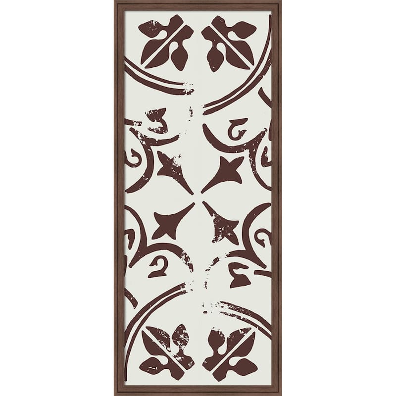 Amanti Art Framed Fabric Pinboard Custom Ceramic Tile I by Melissa Wang Printed Bulletin Board - Board Size 16 x 40