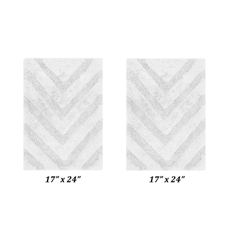 Better Trends Bathroom Rug Set 100% Cotton Tufted Water Absorbent Bath Rug for Shower, Sink Mats Machine Wash Hugo Collection
