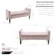 Porthos Home Brett Velvet Storage Bench with Rubberwood Legs
