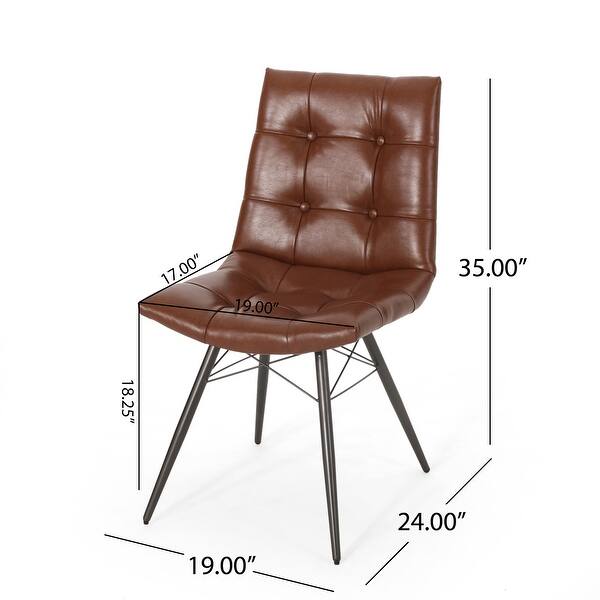 Pineview Contemporary Tufted Dining Chairs with Toothpick Legs (Set of ...
