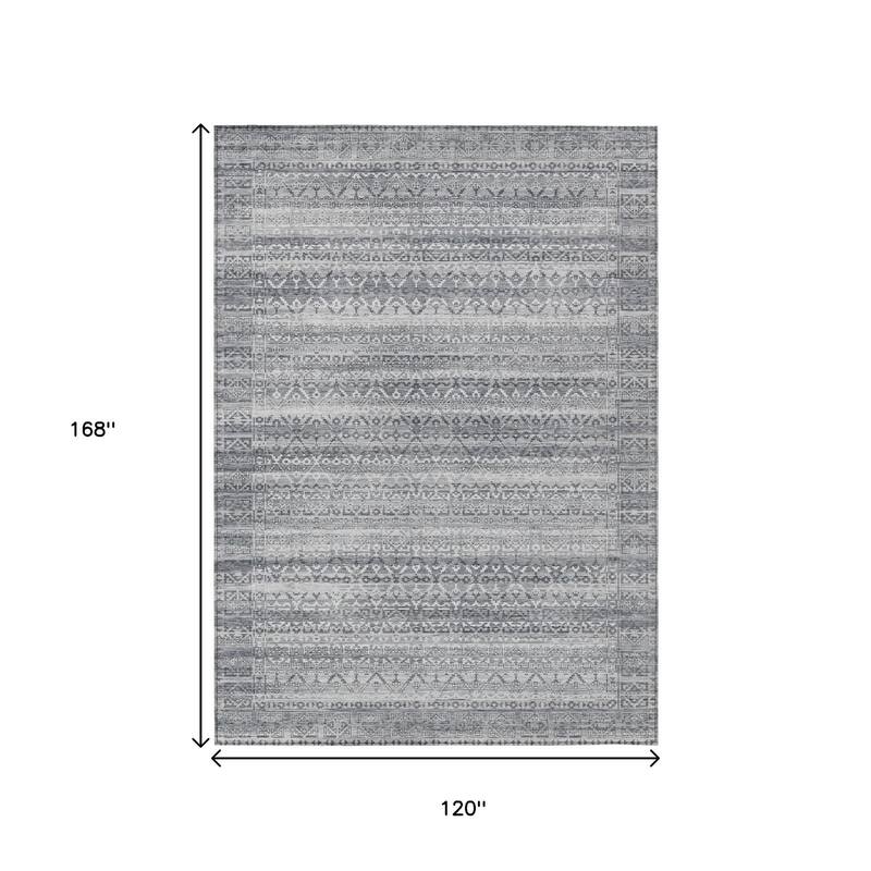 HomeRoots Striped Transitional Rectangle Outdoor Rug