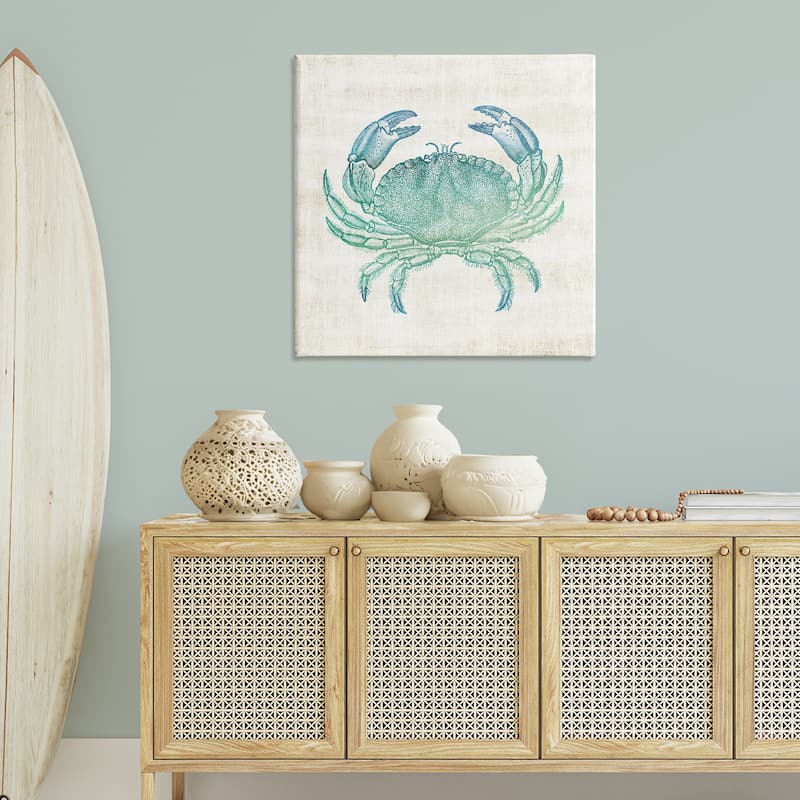 Stupell Ombre Crab Impression Canvas Wall Art Design By Susan Arnot
