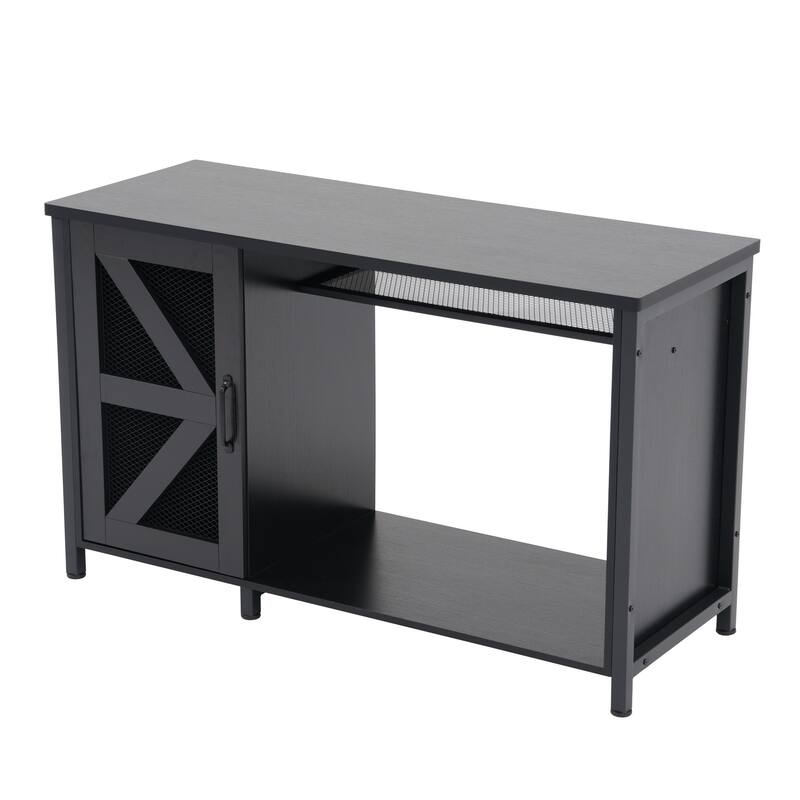 52 Inches Metal Fish Tank Stand With Electrical Outlet For Storage Of Fish Tank Accessories