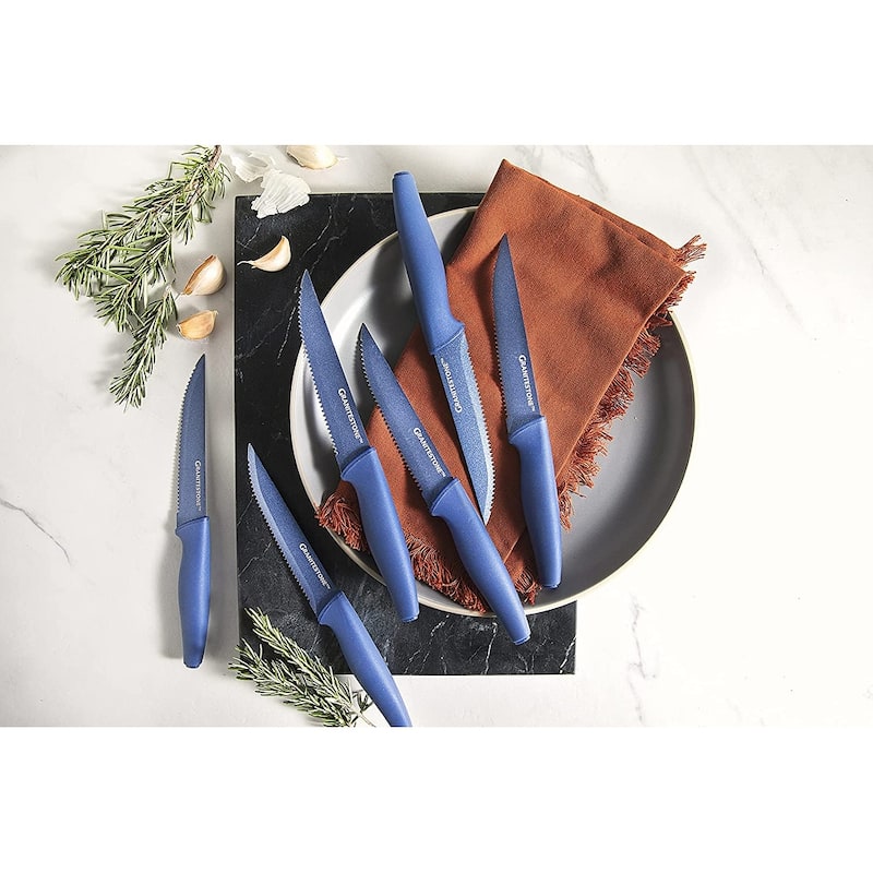 Granitestone NutriBlade Green 6 Piece Nonstick Serrated Steak Knife Set