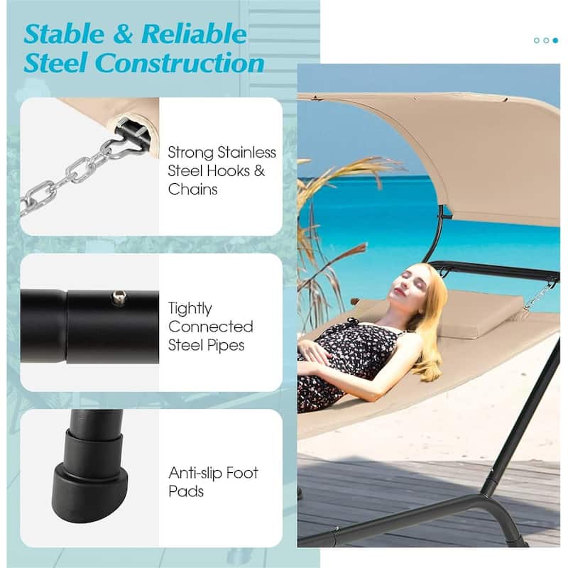 Patio Hanging Chaise Lounge Chair