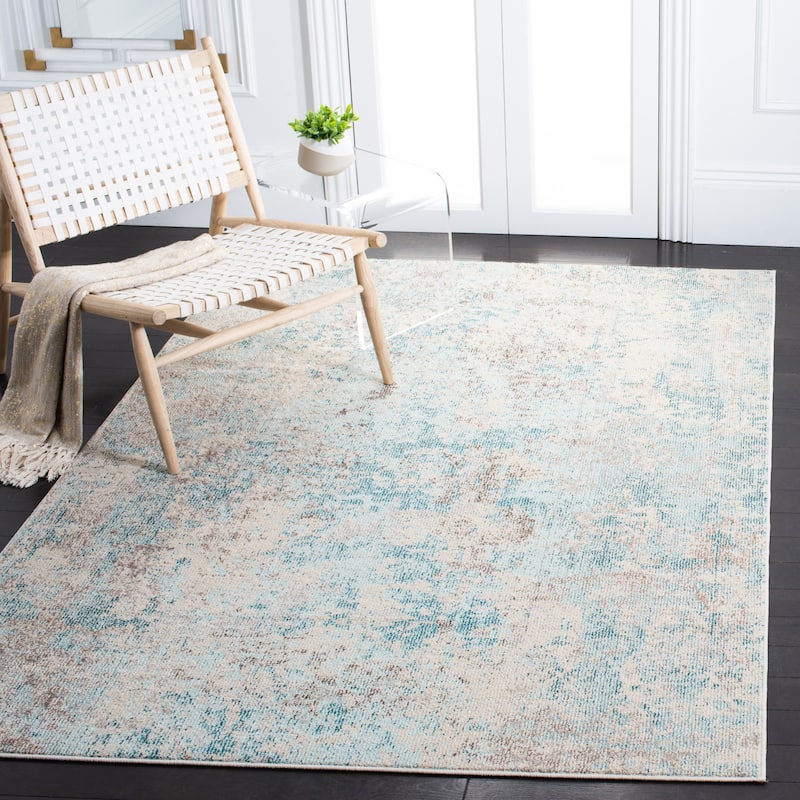 SAFAVIEH Madison Katrein Modern Abstract Rug - 2'2" x 4' - Ivory/Teal