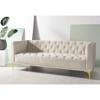 SAFAVIEH Couture Florentino Tufted Sofa - 80"W x 33"D x 30"H