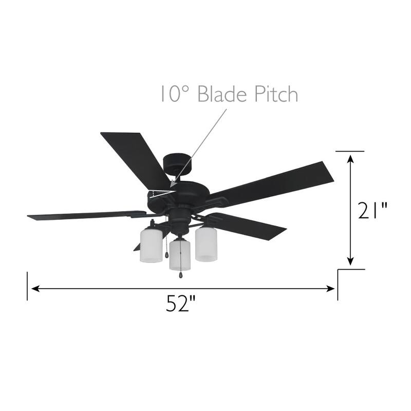 Design House Aubrey 52" 5 Blade LED Ceiling Fan with Pull Chain