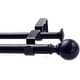 preview thumbnail 34 of 32, Round Ball Designer Double Drapery Adjustable Curtain Rod & Hardware 84"-120" - Oil Rubbed Bronze