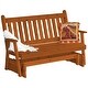 preview thumbnail 16 of 16, Pine 5' Traditional English Glider Redwood Stain