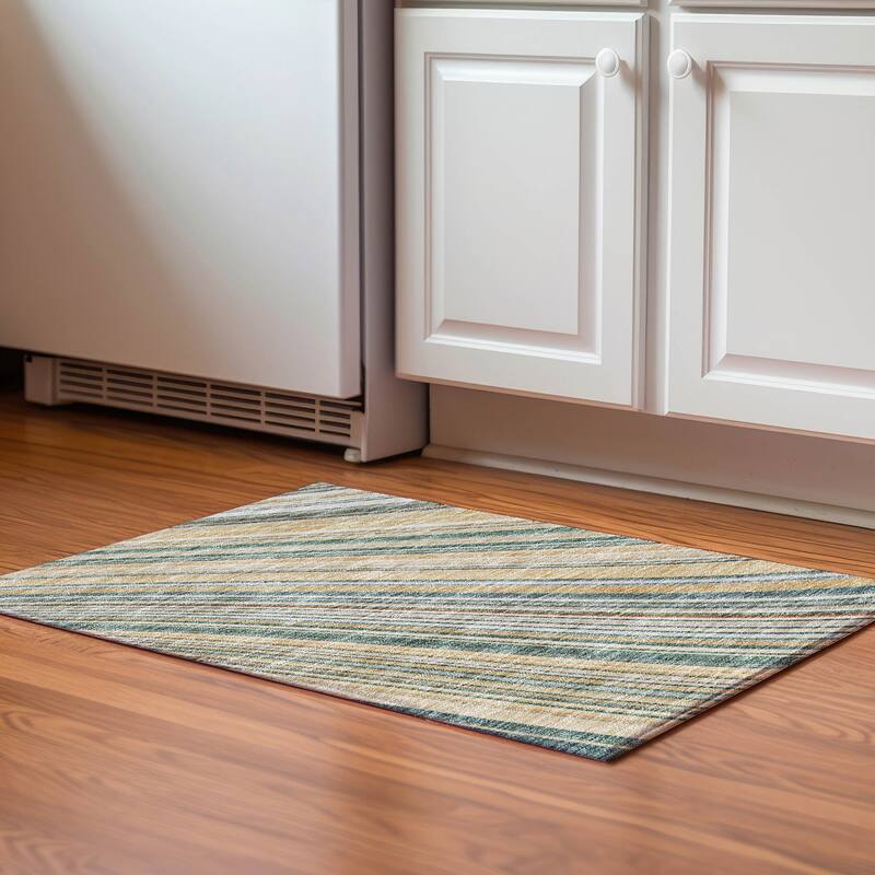 Premium Washable Super Soft Modern Flow Mayfield Rug - Beige - 1'8" x 2'6"