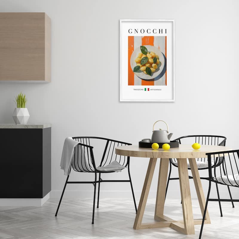 Stupell Traditional Gnocchi Pasta Framed Giclee Art Design By Andreas Magnusson