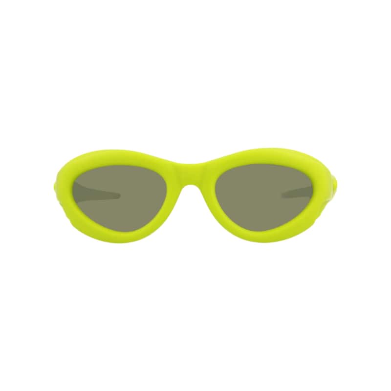 Bottega Veneta Oval-Frame Injection Sunglasses - Green Green Green - Green - Green Lens