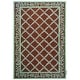 preview thumbnail 79 of 105, SAFAVIEH Handmade Chelsea Kimber Trellis French Country Wool Rug 8' x 10' - Brown/Blue - Rectangle