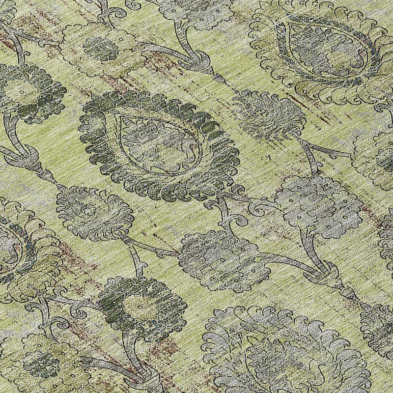 Machine Washable Indoor/ Outdoor Chantille Traditional Floral Rug