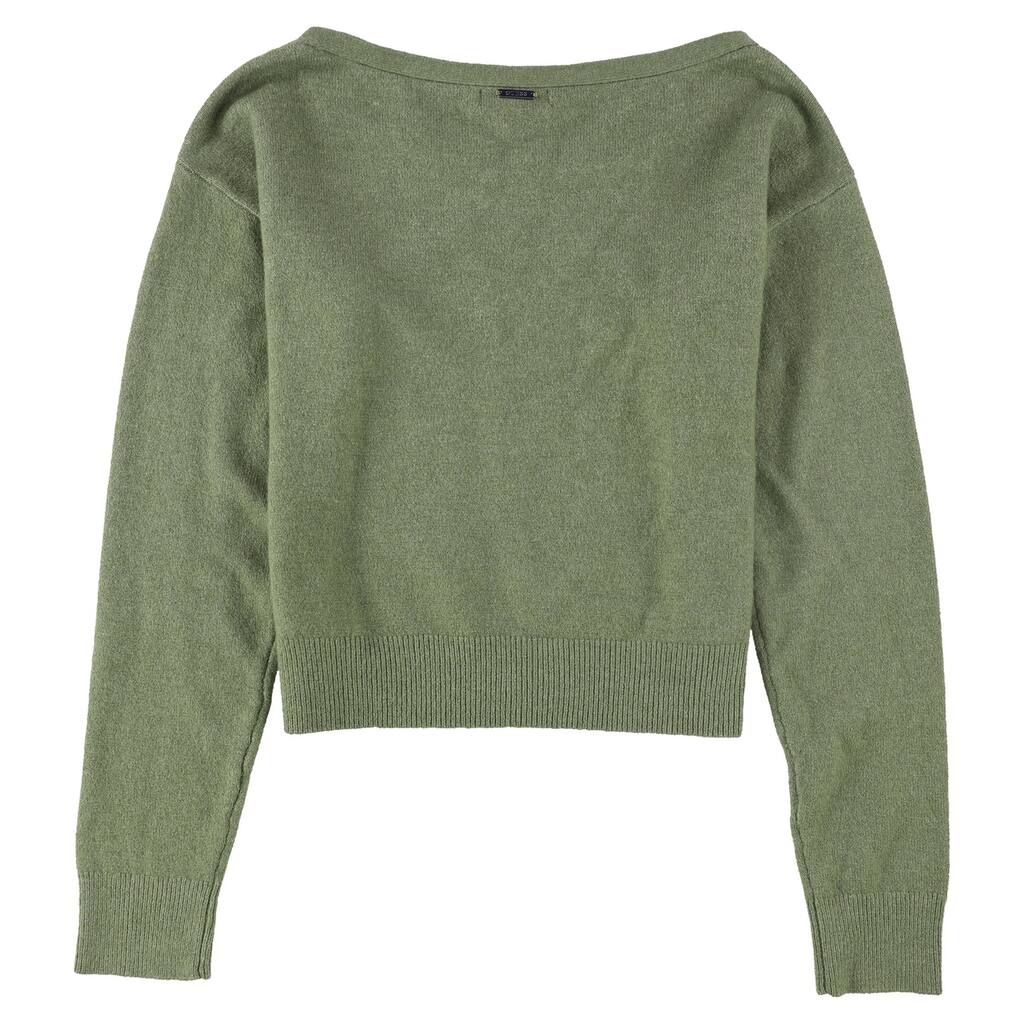 GUESS Womens Solid Pullover Sweater,, Green, Medium