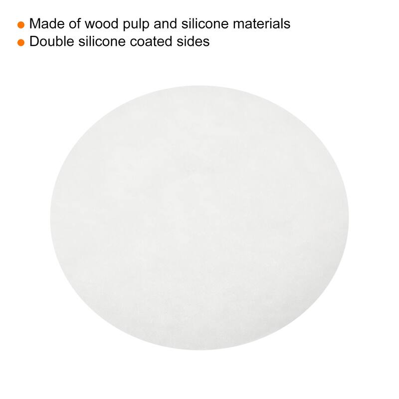 8 inch Parchment Paper Rounds Set of 100 Non Stick Baking Parchment Circle White