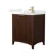 Option Dark Walnut / Giotto Quartz Top / Brushed Gold
