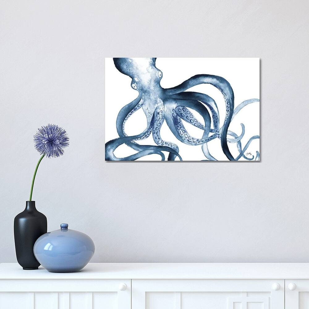 iCanvas "Octopus in the Blues" by Elizabeth Medley Canvas Print