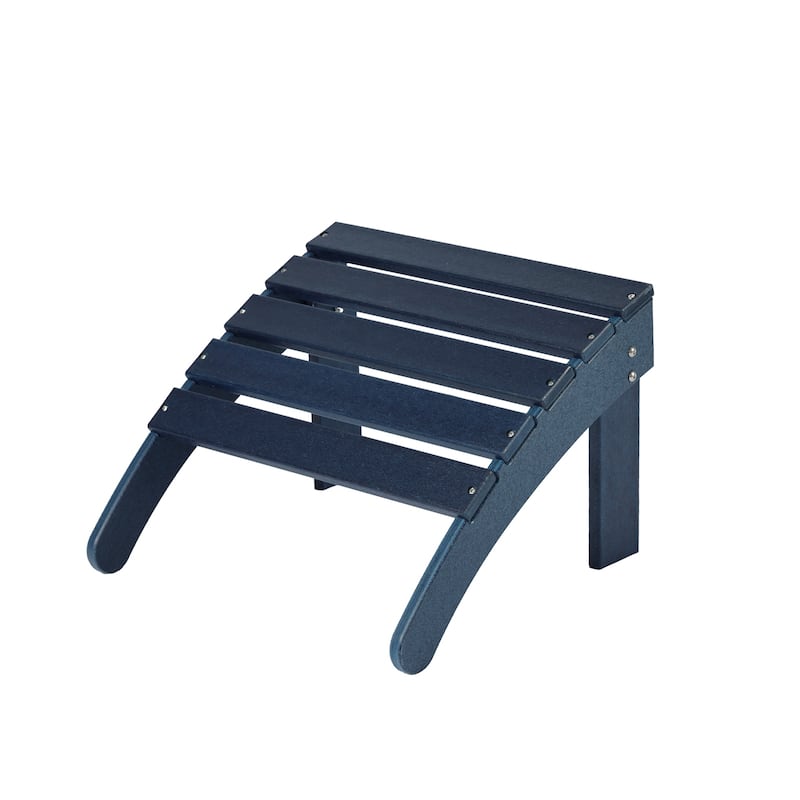 Aoodor Outdoor Adirondack Ottoman, HDPE Adirondack Chair Ottoman - 18"×20.5"