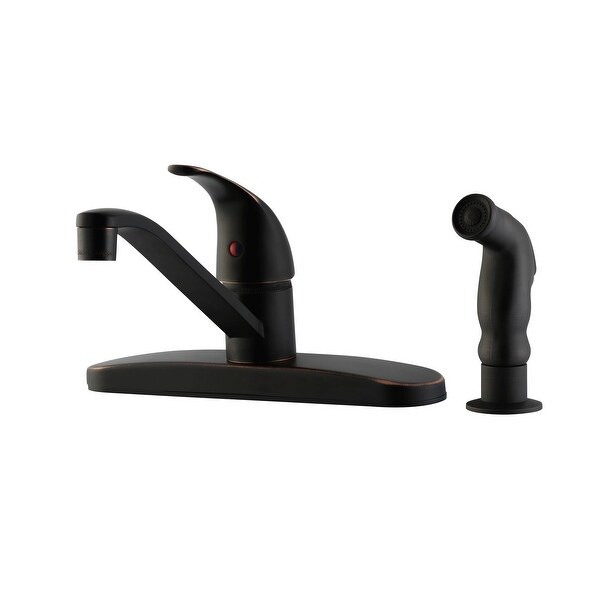 Design House 545848 Middleton Single Handle Kitchen Faucet with Side Spray - Oil Rubbed Bronze