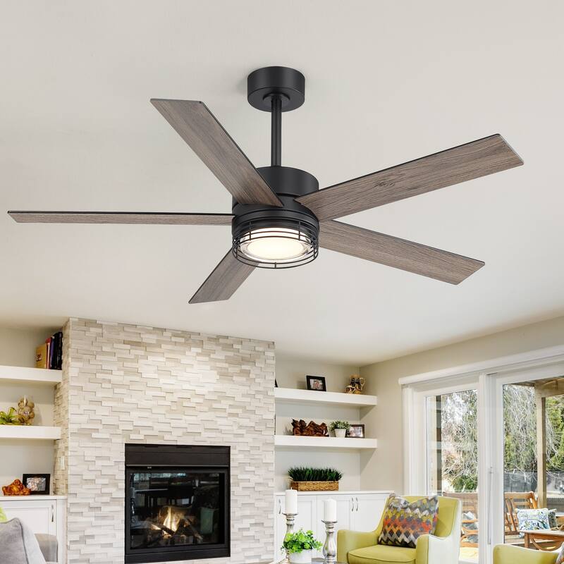 72/52-inch Reversible 8/5-Blade Dimmable LED Ceiling fan with Light and Remote
