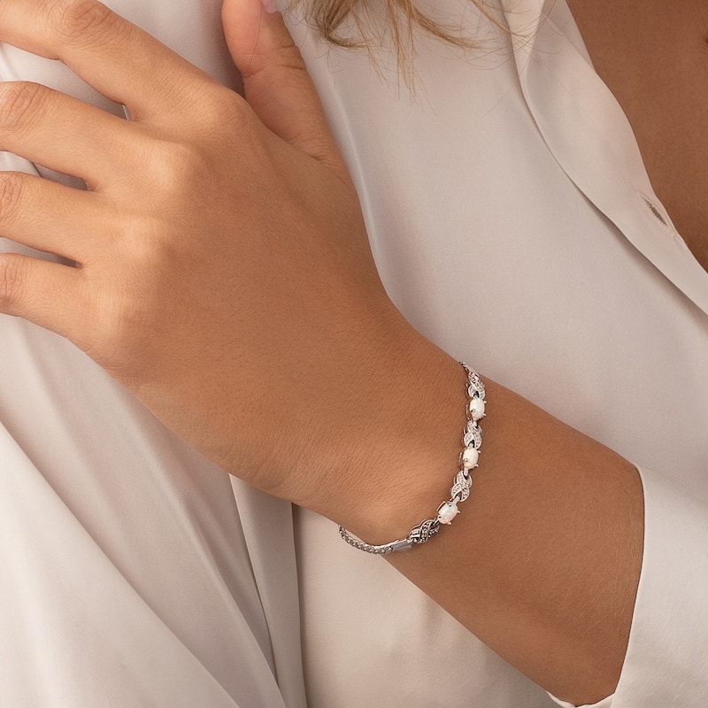 1.25 ct Opal Tennis Bracelet in Sterling Silver