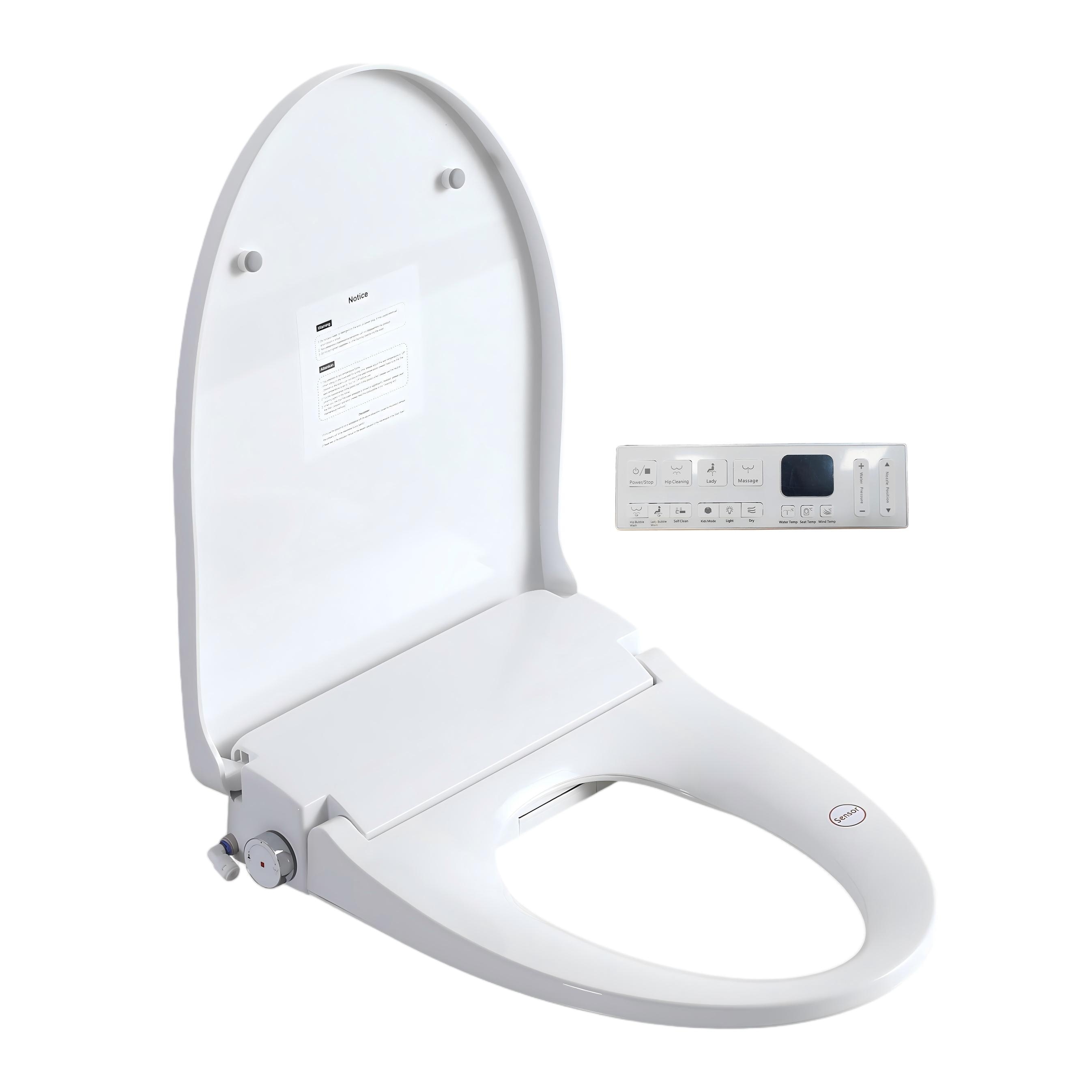 Modern Plastic Smart Bidet Toilet Seat with Adjustable Temperature Control by GDFStudio - Only Seat