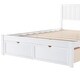preview thumbnail 8 of 7, Full Size Platform Bed with Under-bed Drawers for Extra Storage, Solid Pine Wood and MDF, White