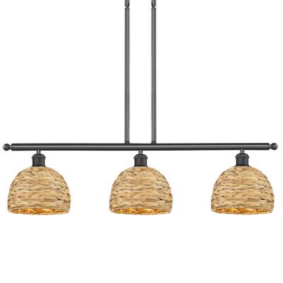 Innovations Lighting 516-3I-11-36 Woven Rattan Linear Woven Rattan 3