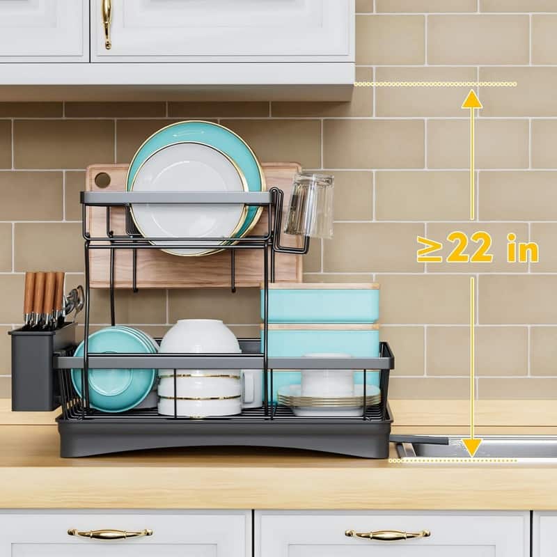 Large Dish Drying Rack for Kitchen Counter