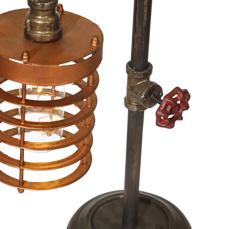 Industrial Metal Pipe Table Lamp - 18.0"