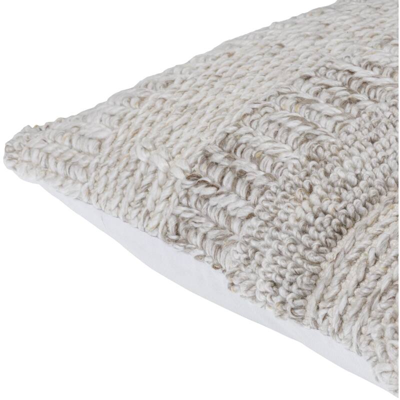 Kenia Farmhouse Solid Color Accent Pillow