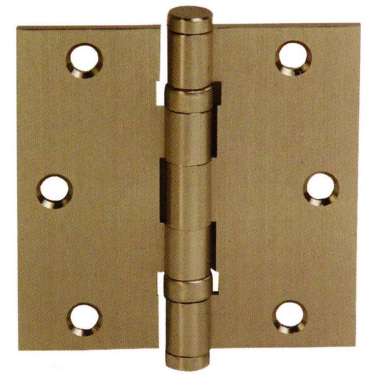 Emtek 3.5" x 3.5" Solid Brass Square Corner Ball Bearing Mortise Hinge