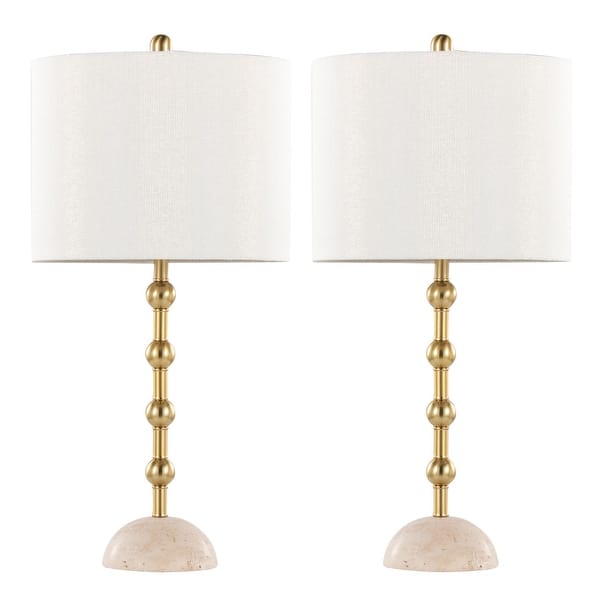 Silver Orchid Myah 27" Metal Table Lamp (Set of 2) - White Linen